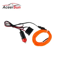 Светодиодный светильник для автомобиля оранжевого цвета, 1 м, 2 м, 3 м, 4 м, 5 м, рассеянный светильник, гибкая неоновая полоса, светодиодный светильник для салона автомобиля, декоративный El холодный светильник, 5 В