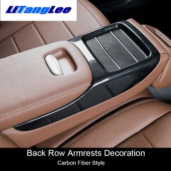 

Litanglee For MERCEDES-Benz New E Class E300L E200L Interior Refit Carbon Fiber Car Styling Back Seat Armrest Decorative Box