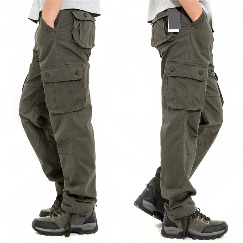 

2019 Mens Tactical Cargo Pants Male Loose Casual Pants Men Trousers Army Military Combat Pants for Men Calca Tatica Masculina