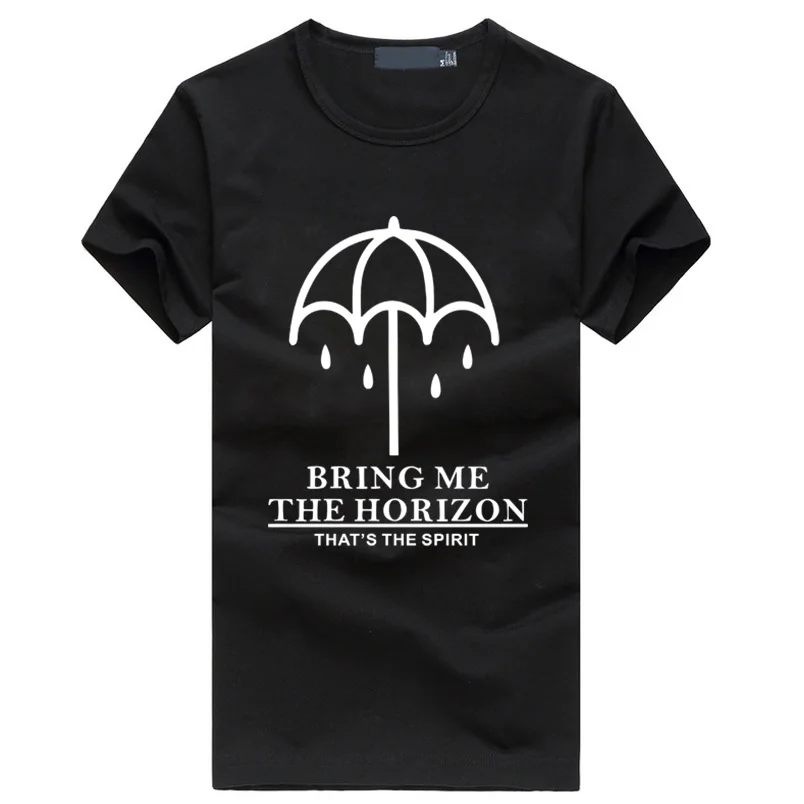 BRING ME THE HORIZON Camisetas, модные футболки с коротким рукавом, Мужская брендовая одежда с принтом для фитнеса, ММА, хип-хоп футболка, Homme - Цвет: Черный