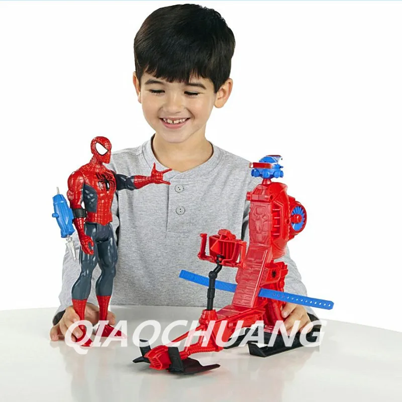 

The Amazing Spider-Man Avengers Superhero Spider-Man Helicopter Transmitter Action Figure Collectible Model Toy Boxed W57