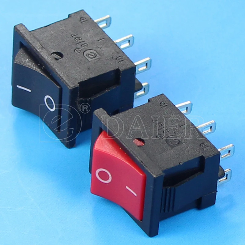 10 шт. ON 2 Poles Throw Rocker Switches DPDT T85 10A 250VAC 6A 125VAC 6 контактов Позиции 19*13 мм с