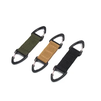

EDC Nylon Webbing Backpack Suspender Double Point Triangle Clips Outdoor Tactical Multifunctional Climbing Clips Two Way Swift