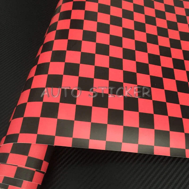 Checkered Black Red Camouflage Vinyl 2