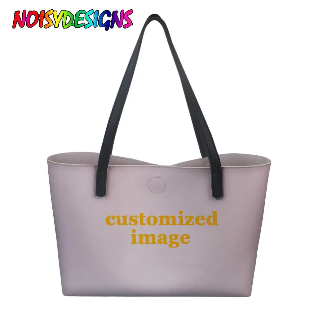 

NOISYDESIGNS Customized Your Image Design Tote Handbags Fashion Shoulder bag Lady Hand Bag BolsosTote Bags Women Large Capacity