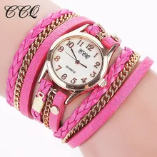 ¡Oferta! ¡novedad! relojes de pulsera rosados CCQ para mujer, reloj de cuarzo analógico informal a la moda, reloj de muñeca para niña, reloj de pulsera elegante 2018, reloj de señoras vintage OC0811