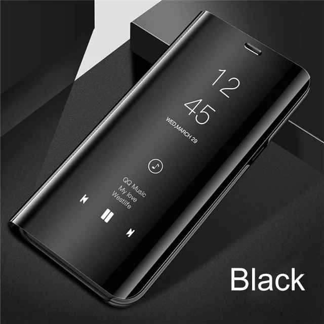 

1000pcs Smart Leather Flip Stand Mirror Case Cover For Samsung Galaxy S8 S9 Plus S7 Edge S6 Note 9 8 5 10 Plus