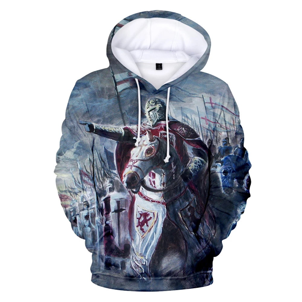 

New Fashion Trend Knights Templar 3D Men/Women Hoodies Lassic Movie Series Knights Templar Boy/Girl Sweatshirt Pullovers Coats