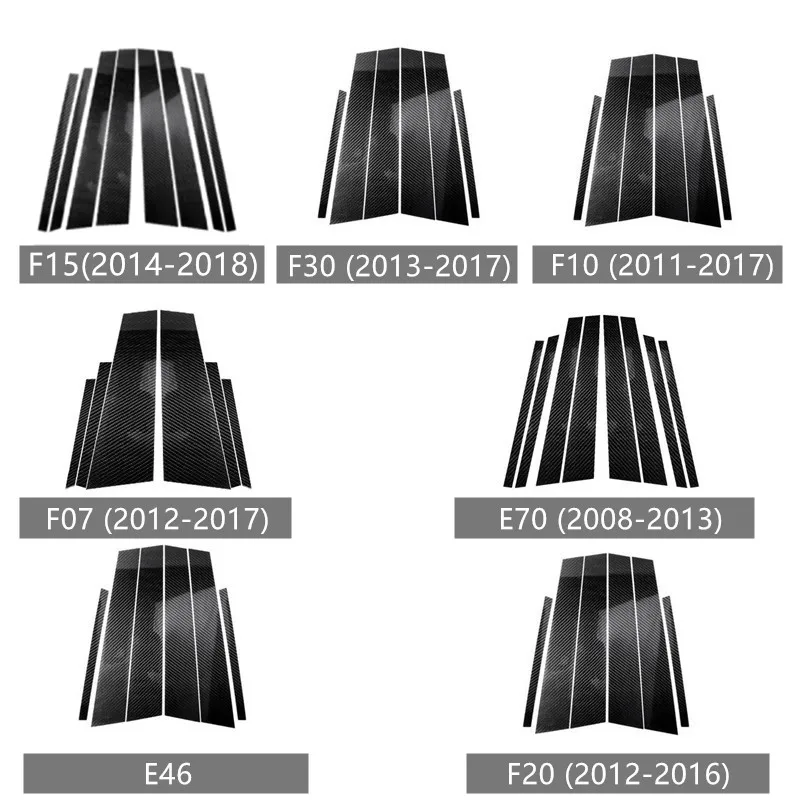

Car Styling Door Window B-pillars Decorative Cover Trim Stickers Carbon Fiber For BMW X5 E70 X1 E84 F48 Exterior Accessories