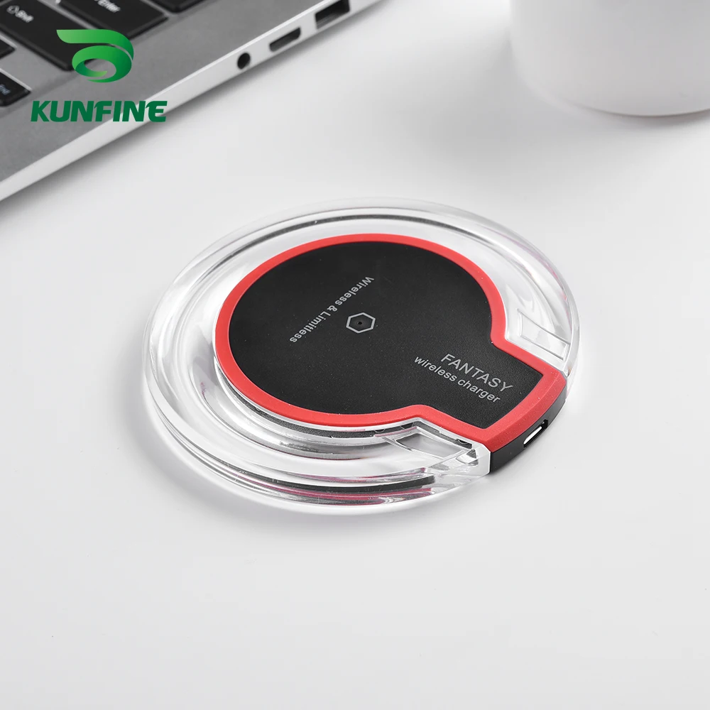 KUNFINE 10W Qi Wireless Charger for iPhone X8 Visible Fast Wireless Charging pad for Samsung S9S9 (4)