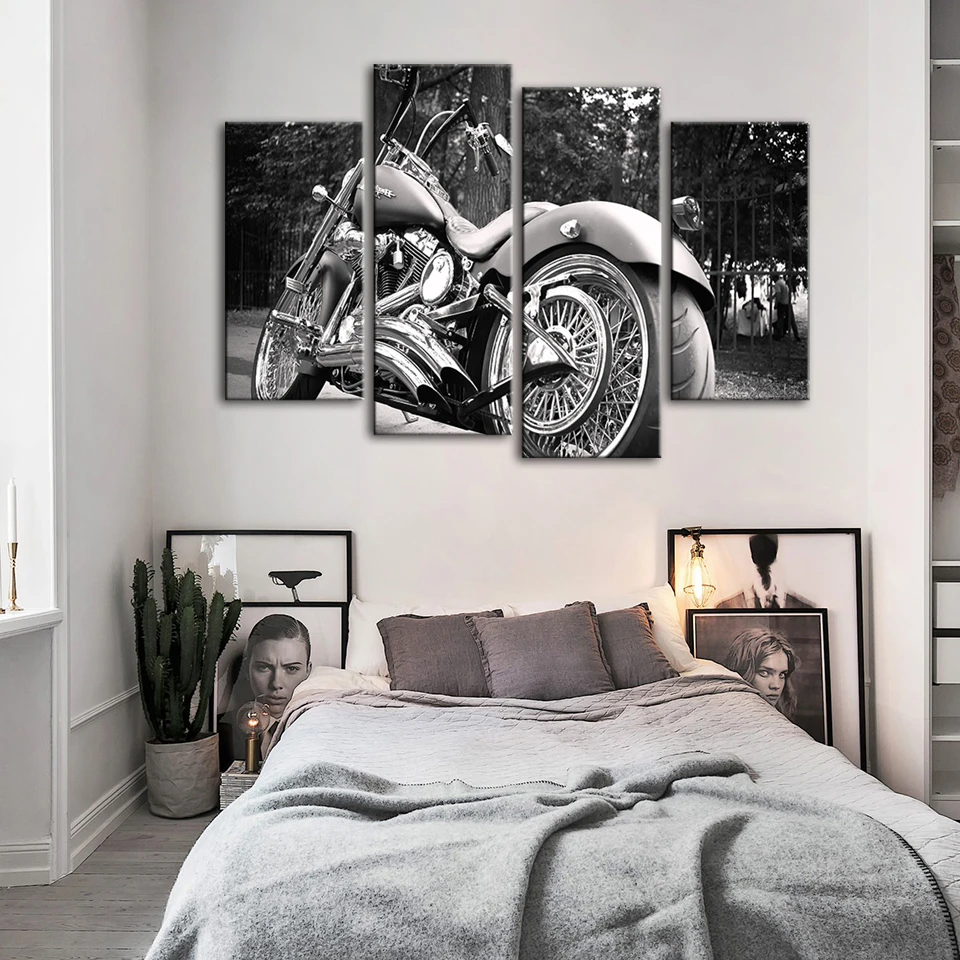 Canvas-Home-Decoration-Painting-5-Piece-Cool-Motorcycle-Pictures-Wall-Art-Hd-Print-Modular-Brand-New (1)