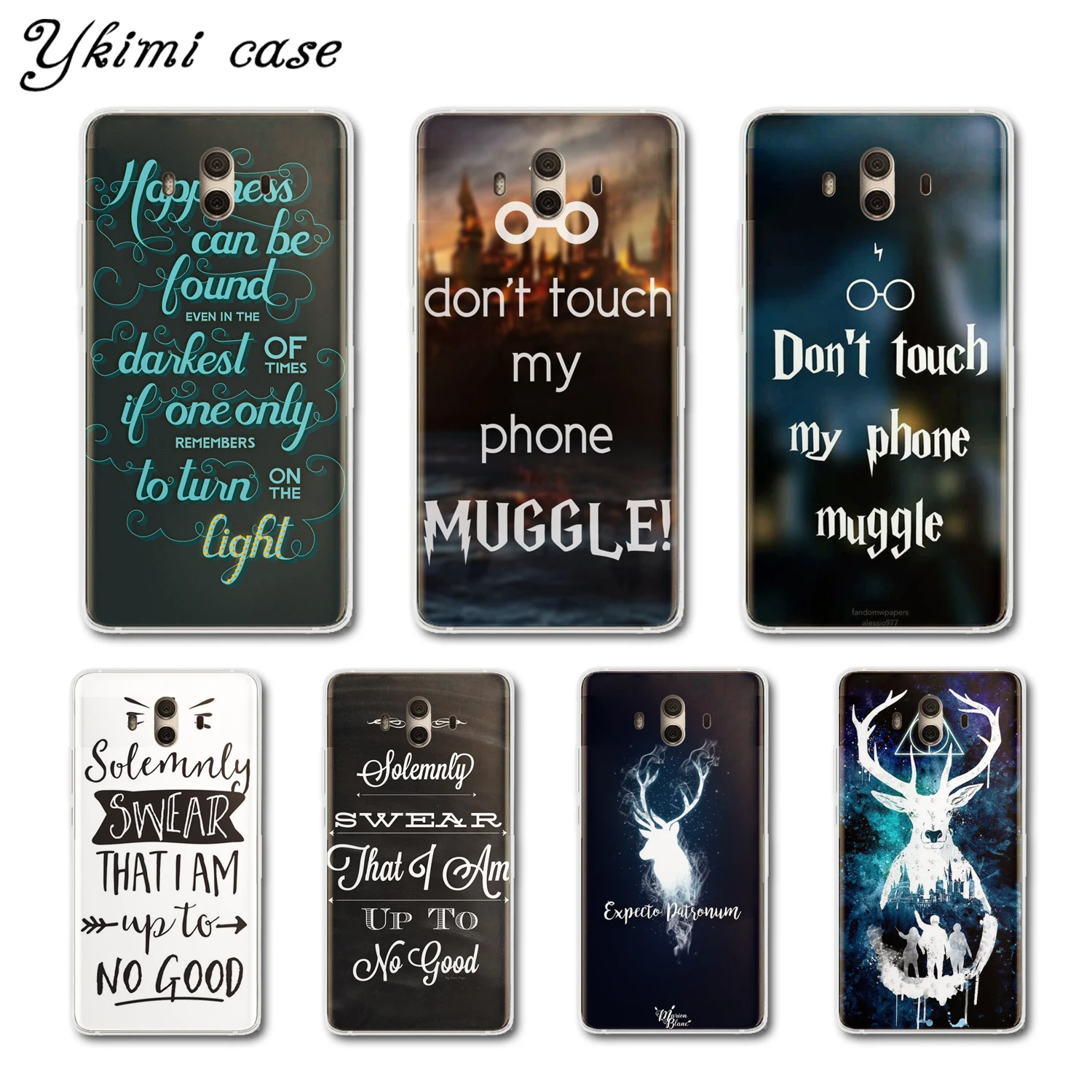 

Ykimi Case Soft TPU Silicone Cartoon text Harry Potter Cover For Huawei MATE 8 9 10 Lite Pro Nova lite 2 2s 3 3i 3e Case