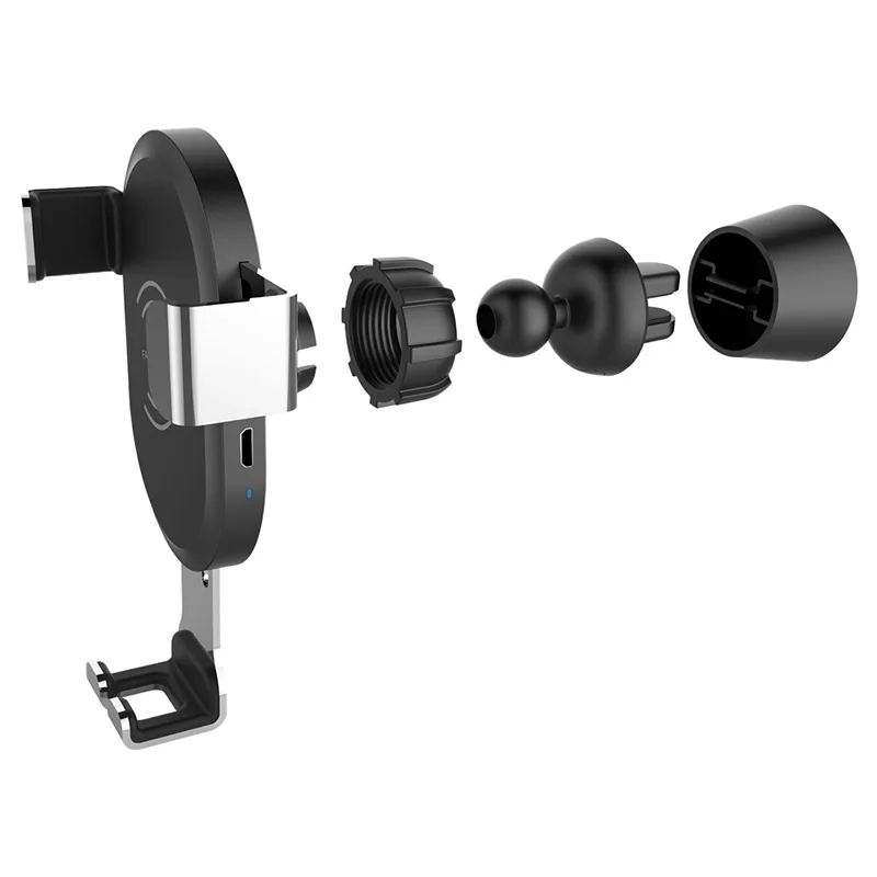 Fivetech car wireless charger stand for iPhone X/8/8plus mount for iPhone XS/XSMax/XR 10W QC3.0 fast charging Galaxy S9/S9+/S8  