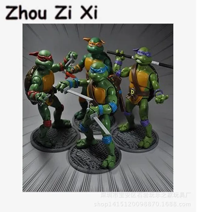 

4 pieces/set Ninja turtles handmade model Joints can be moving doll toys