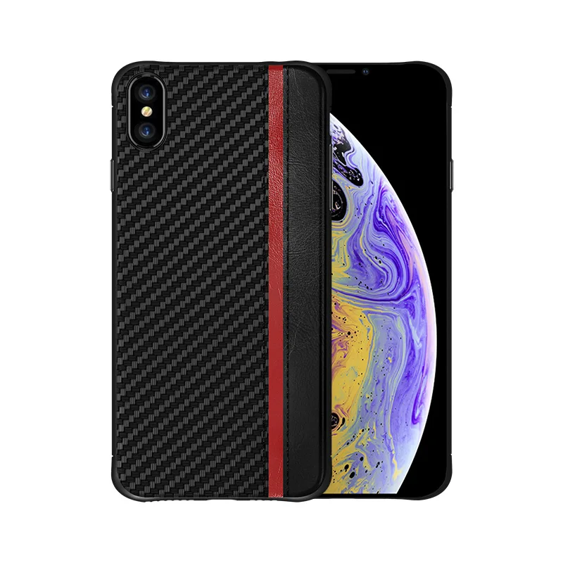 YY case for Xiaomi 9 mobile phone mi protective cover two in one PC carbon fiber color matching leather Scheduled |