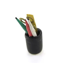 Миниатюрный Кукольный дом аксессуары Канцелярские принадлежности настольные принадлежности держатель ручки мини моделирование жизни набор декораций украшения