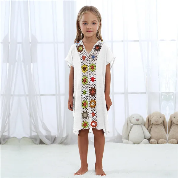 NASHAKAITE/платья для мамы и дочки; свободные пляжные саронги; купальный костюм с цветочным рисунком; платье «Мама и я»; семейный образ - Цвет: White Daughter