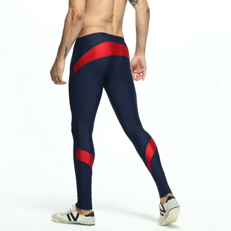 Collants De Course Bleu Clair Pour Hommes, Leggings De Gymnastique