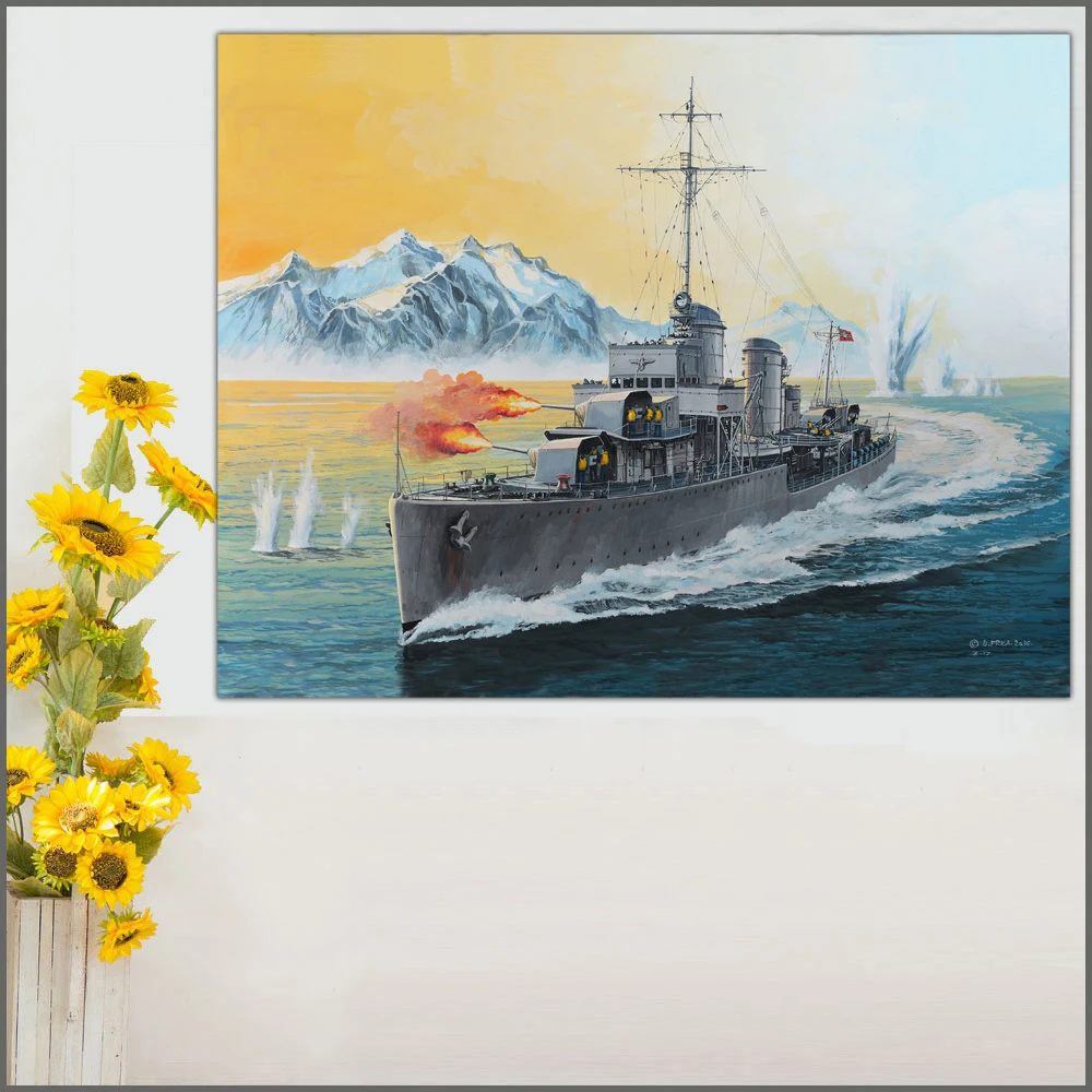 Ships Painting Art German Destroyer Type 90 3