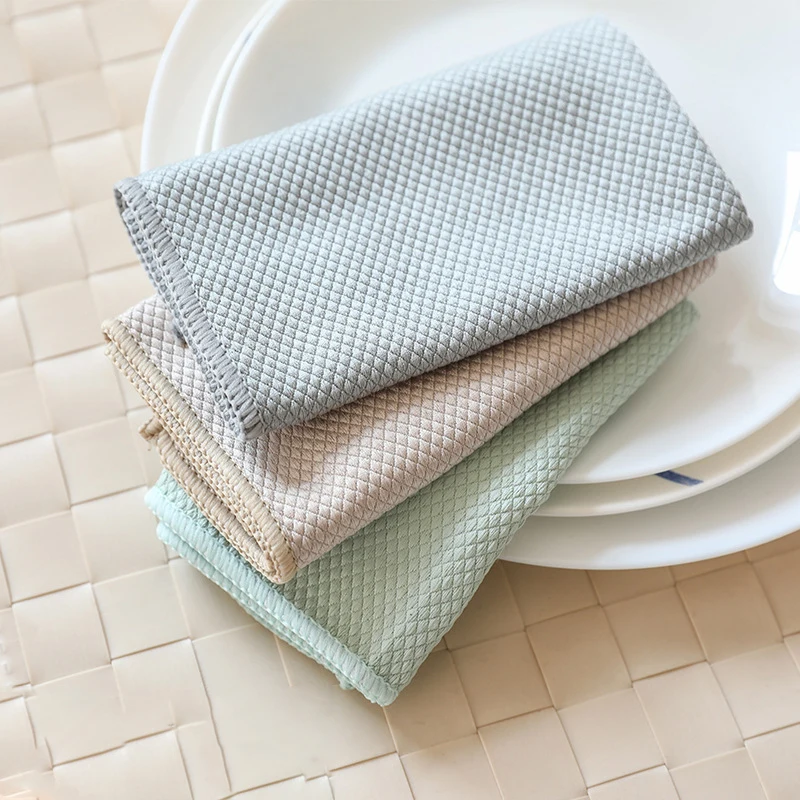 

3pcs Kitchen Towel Super Absorbent Soft Cleaning Cloth Household Washing Windows Car Floor Multi-purpose Cloth Home Clean Rag