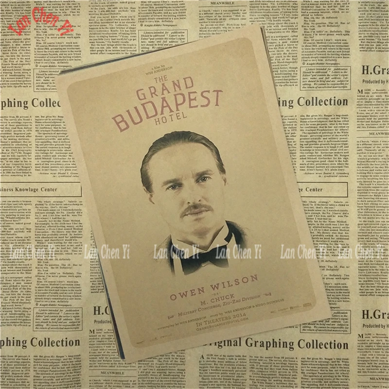 Наградная пленка Grand Budapest, отель, матовая крафт-бумага, плакат, офисный подарок, столовая, домашний декор, стикер, дизайн