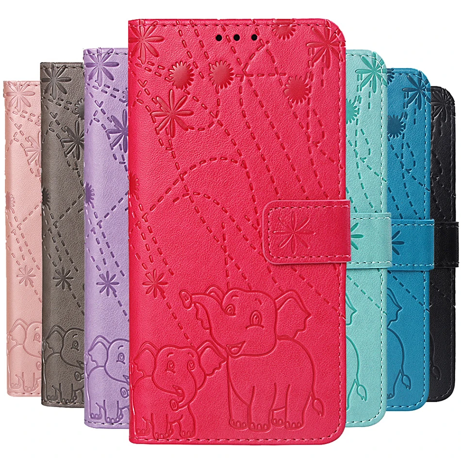 

Elephant Wallet Case For iPhone XS Max XR X 7 8 Plus Flip Fundas For iPhone 6 6S 5 5S SE Back Cover With Card Holder Phone Bag