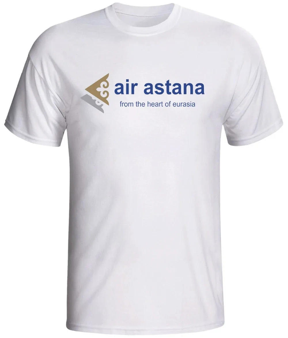 Модные футболки 2018 рубашка air astana с винтажным логотипом одежда круглым вырезом
