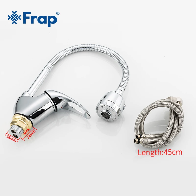 FRAP Kitchen Faucet brass kitchen sink faucet mixer water taps deck mounted faucet kitchen cold and hot water mixer tap         