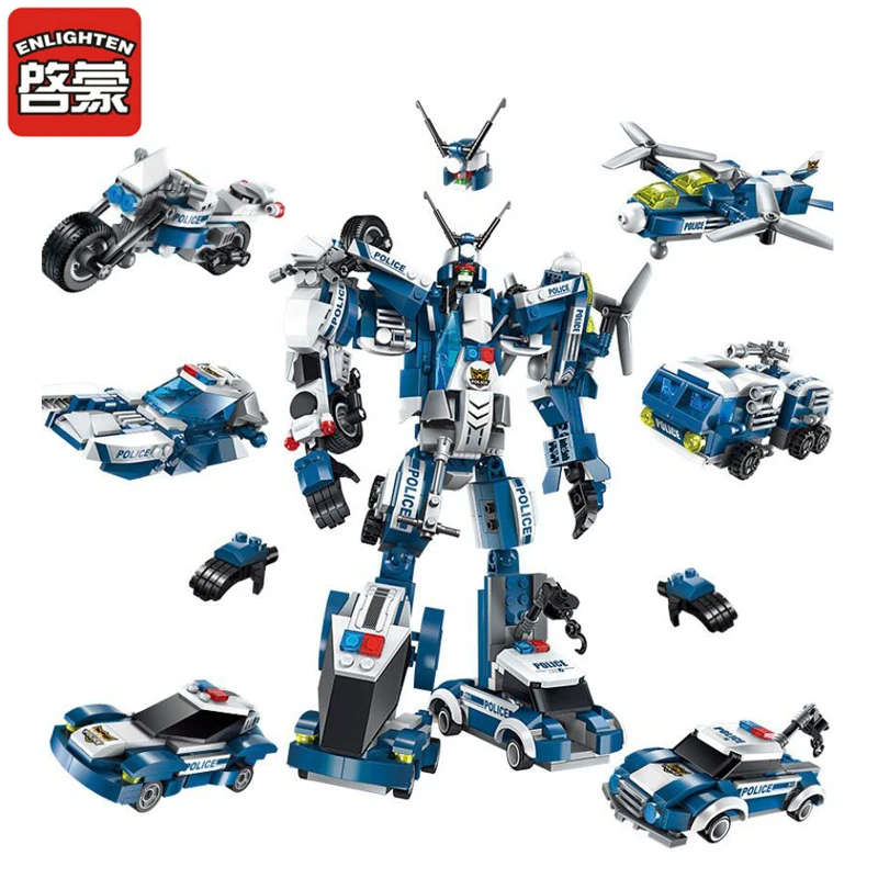 Buy DIY Creative Bricks 6 In 1 Robot Car Building