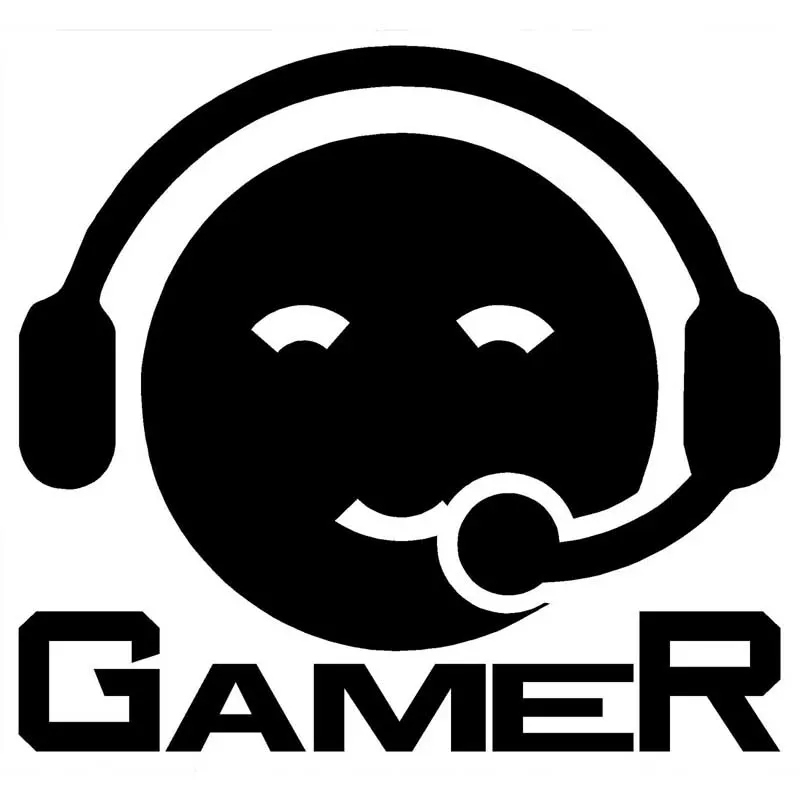 12.9X12CM GAMER Lovely Vinyl Car Sticker Motorcycle Decals Black/Silver