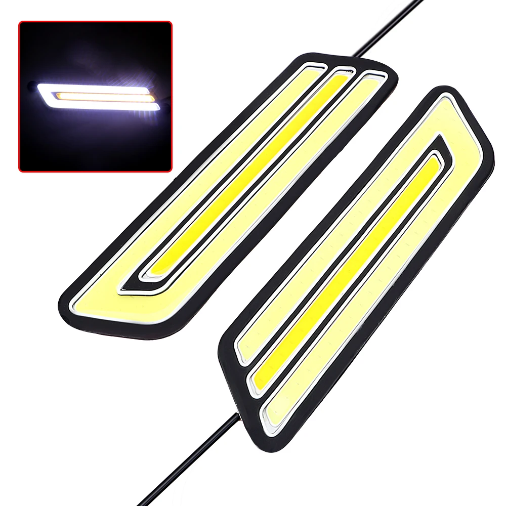 1 Pair Flexible LED Car DRL Daytime Running Light Fog font b Lamp b font Super