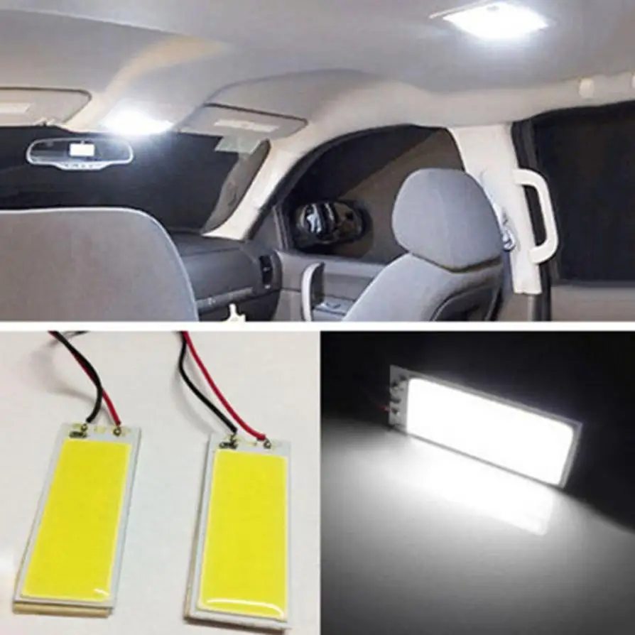2 шт. ксенон HID Белый 36 COB LED Купол Карта Лампа внутренняя панель автомобиля лампа 12V