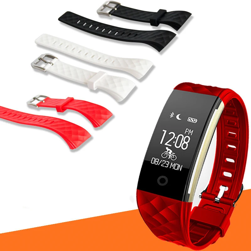 

GAGAFEEL Silicone Watchband for S2 Bluetooth Smart Watch Sport Watch Strap Replacement Bracelet Band White Black Red Color