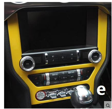 Подходит для Ford Mustang навигационная панель наклейка отделка из нержавеющей стали панель управления