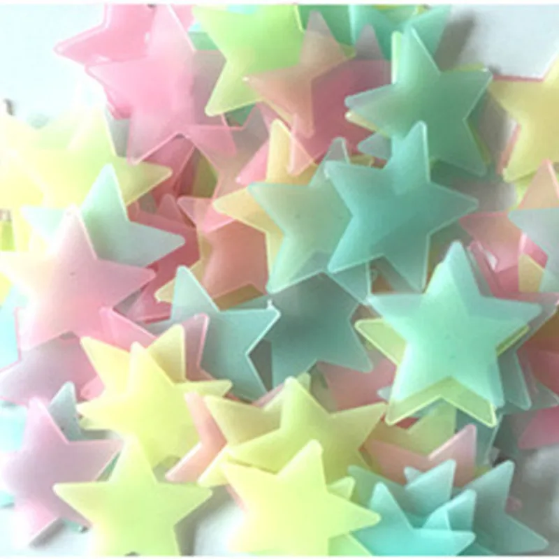100pcs/bag Luminous Star Stickers Bedroom Sofa Fluorescent Painting Toy PVC stickers Glow in the Dark Toys for kids New 100pcs/bag Luminous Star Stickers Bedroom Sofa Fluorescent Painting Toy PVC stickers Glow in the Dark Toys for kids New