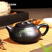 250cc Исин Чайник натуральная фиолетовая глина мастер ручной работы Китай здоровья чайный набор кунг-фу Zisha черный чай пуэр Лотос Ши ПИАО горшок