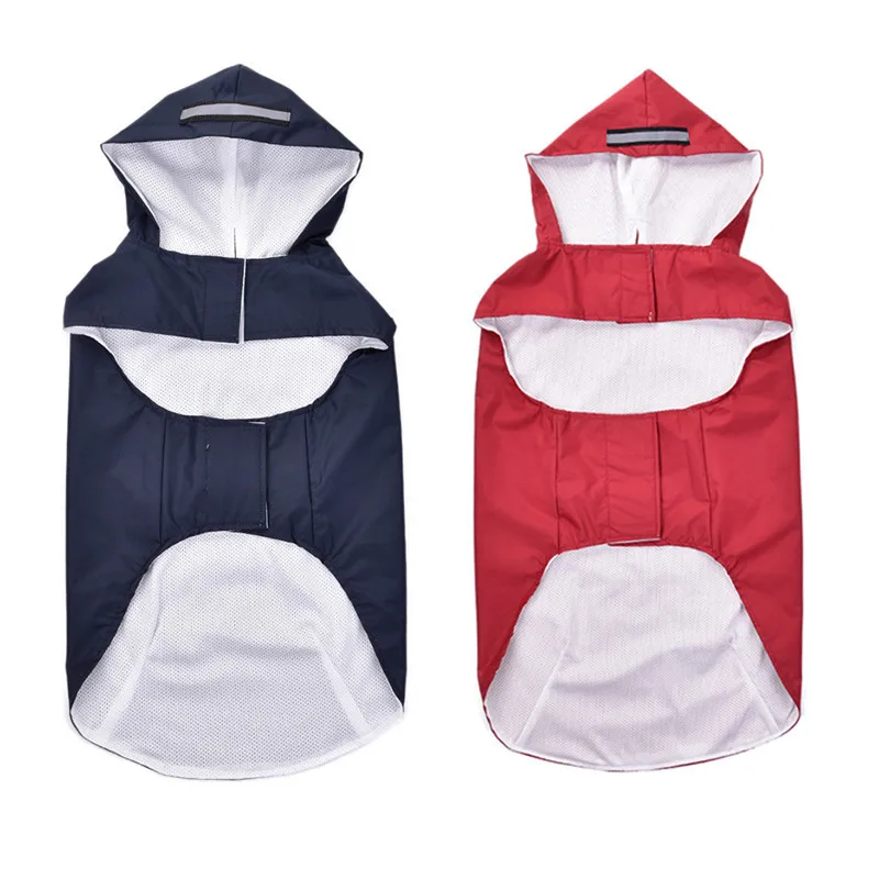 

Reflective Strip Large Dog Raincoat Hooded Pet Coats Jacket Dog Clothes Outdoor Rain Coat Waterproof Pet Clothing Dog Poncho