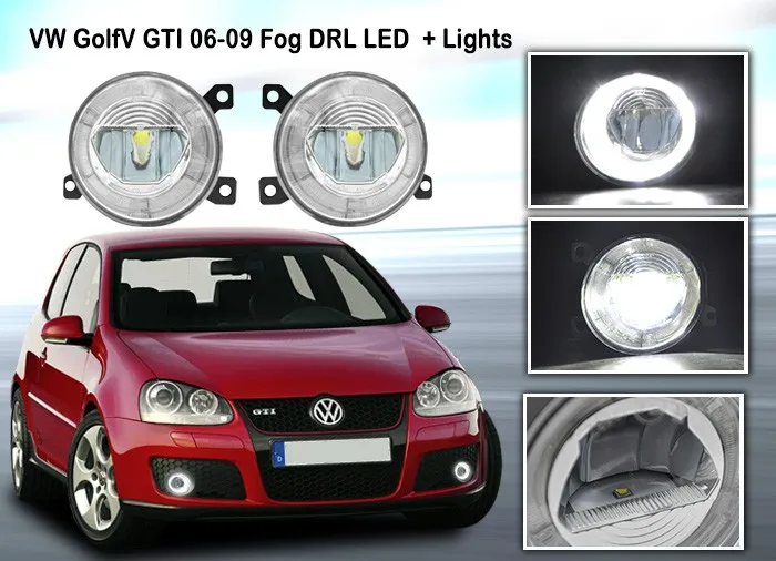 Супер белый светодиодный светильник дневного света для VW golf 5 GTI 06-09 drl противотуманный светильник, светодиодный светильник указателя поворота