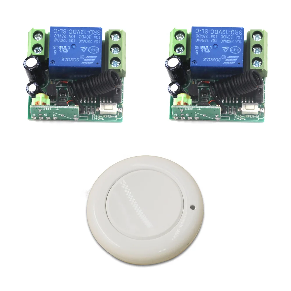 

DC 12V Wireless Remote Control Light Switch Radio Switch 1CH 10A Receiver + Transmitter 315Mhz 433MHZ