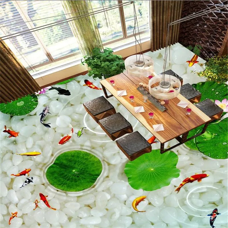 Beibehang Ванная комната Кухня пользовательские 3D напольная Фреска, обои простые и элегантные, для особого случая; нескользящие водонепроницаемые утолщенные самоклеящиеся ПВХ пол наклейки