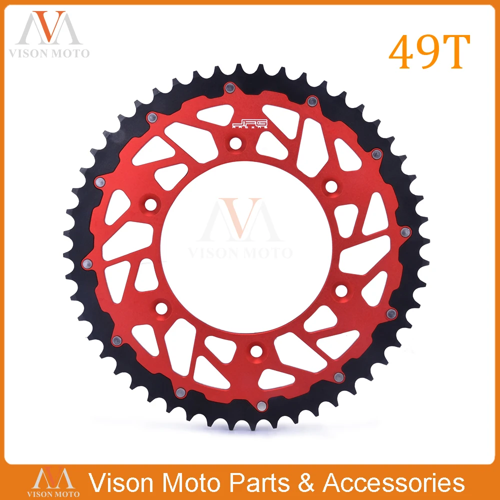 45 T 47 т 48 49 50 T 51 т 52 заднее зубчатое колесо для цепи Сталь и Алюминий для CR125R CR250R CRF230F CRF250R CRF450R Байк мотокросс - Цвет: 49T