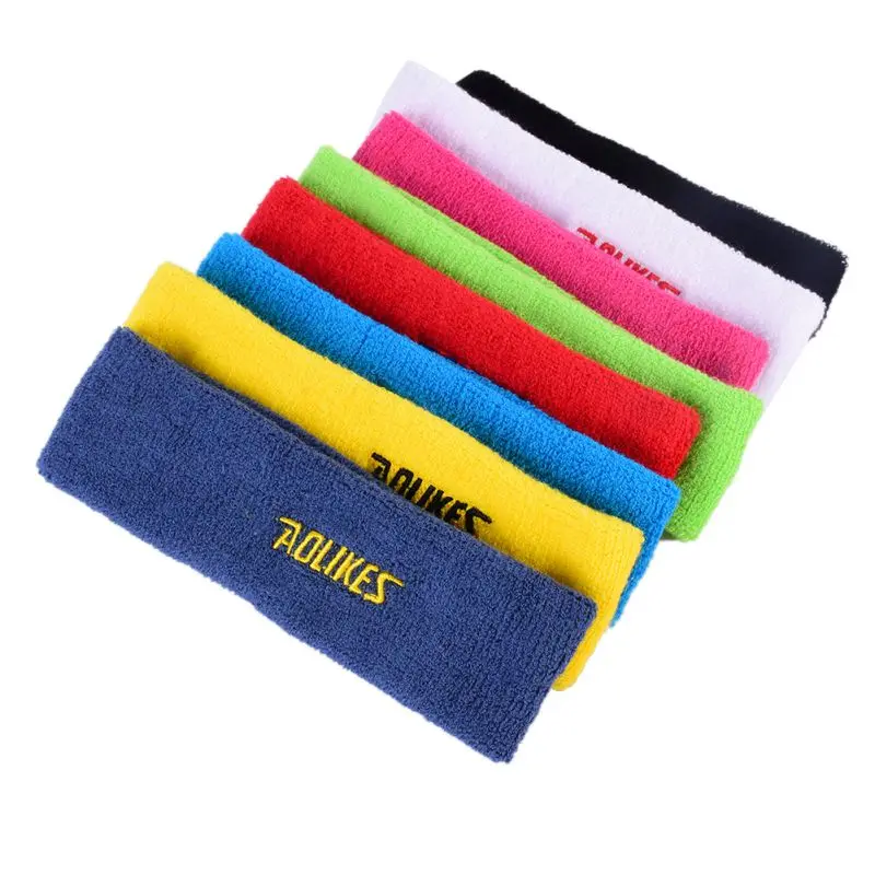 

Gym fitness Yoga Hair Bands Cotton Sweat Headband For Men Sweatband Women Head Sweat Bands Sports Safety