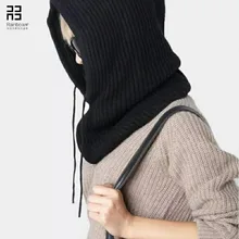 Шею зимняя вязаная шапка шарф зимние шапки для мужчин вязаная шапка мужская Для женщин шапка вязанная шапочка Skullies шапочки женский