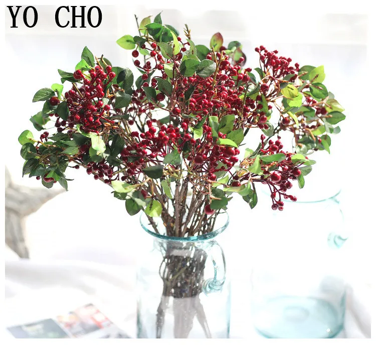Йо Чо кучу искусственные растения яркие поддельные сочные ягоды растений для Новогоднего декора дома Garden DIY Декор суккулентов
