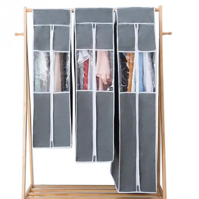

PVC Home Clothing Dust Covers Clothes Suit Garment Coat Hanging Storage Bag Closet Wardrobe Organizer Accessories
