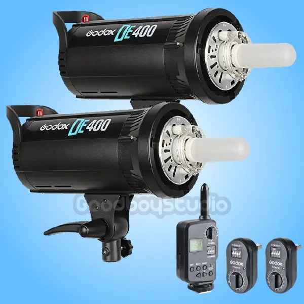 

2PCS Godox DE400 400W Studio Flash Strobe Light Head w/ FT-16 Trigger Set 220V