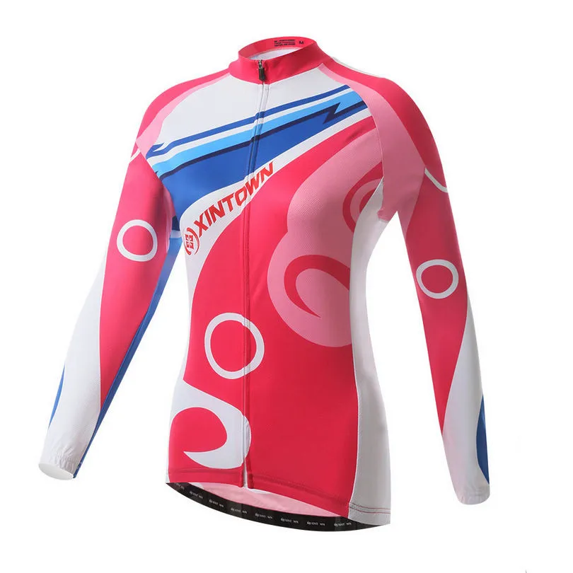 XINTOWN-Winter-Women-Pink-Windproof-Outdoor-Ropa-Ciclismo-Cycling-Bike-Bicycle-Jersey-Jacket-Long-Pants-Sets