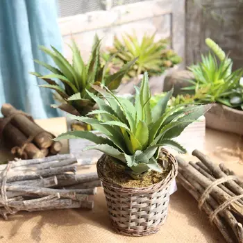 

10pcs/lot 2colours Artificial Succulents plants Pineapple leaves Flower for home wedding DIY decoration fake Flowers