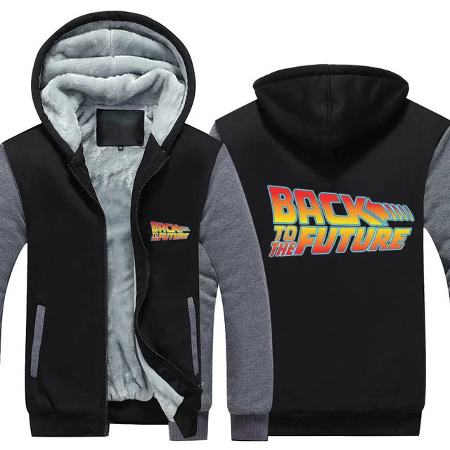 Back to the Future Thicken Hoodie Classic Movie Series Warm Fleece