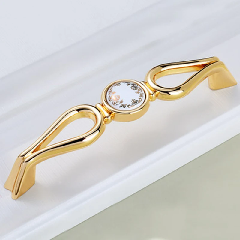 96128160mmEuropeankitchenhandlesKGoldwardrobedoorhandle